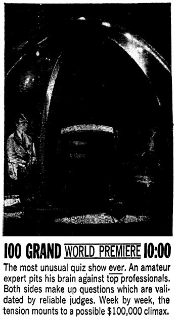 Advertisement for 100 Grand