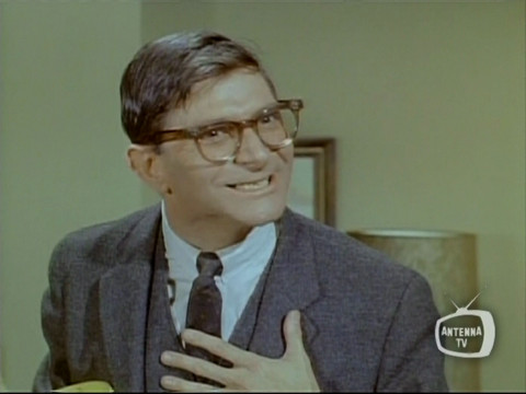 Image from an episode of It's About Time showing Alan DeWitt as Mr. Tyler