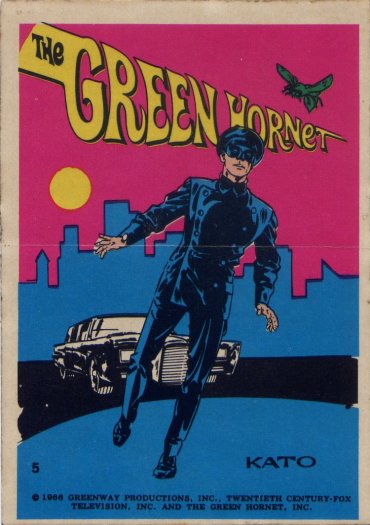 Scan of a Green Hornet sticker from 1966.