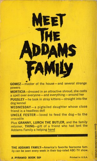 The Addams Family Back Cover