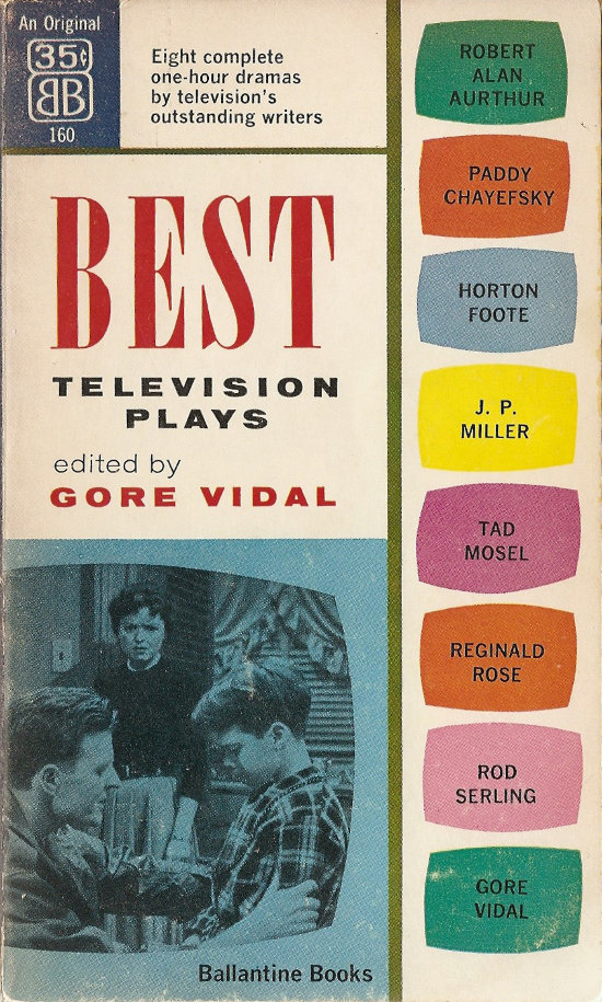 Scan of the front cover of the 1955 Ballantine Books anthology Best Television Plays.