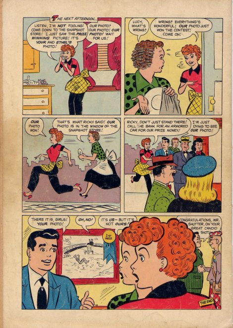I Love Lucy Comics #3 Back Cover
