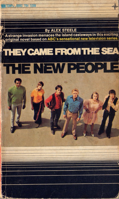 Front cover to They Came From The Sea, the tie-in novel based on ABC's The New People