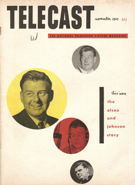 Front cover to Telecast Magazine Volume 1, Number 1