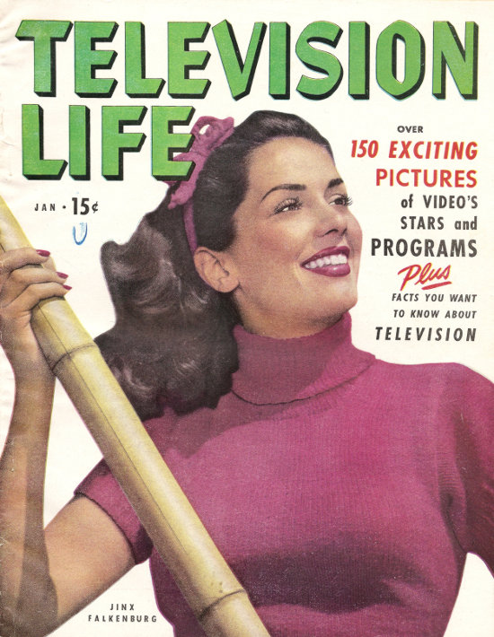Scan of the front cover to Television Life Magazine Volume 1, Number 1