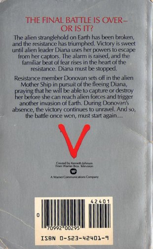 V, The Pursuit of Diana Back Cover