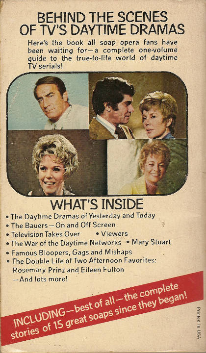 Back cover to The Wonderful World of TV Soap Operas