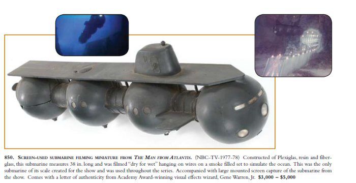 Man from Atlantis Submarine Miniature - Profiles In History Catalog