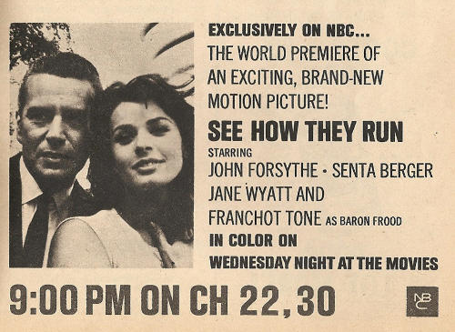 TV Guide Close-Up for NBC's See How They Run Telefilm