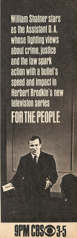 Advertisement for the Series Premiere of For the People on CBS