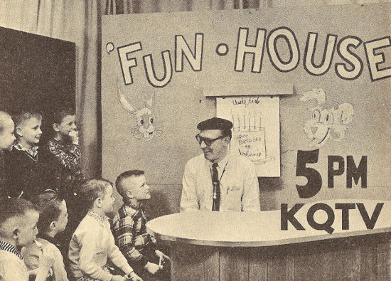 Advertisement for Fun House on KQTV (Channel 21)