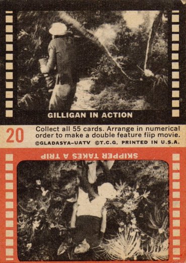 Scan of the back of a Gilligan's Island trading card from 1965.