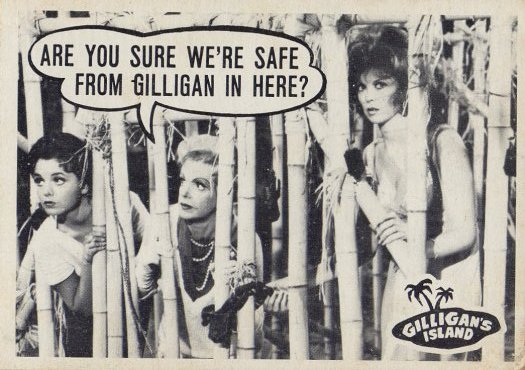 Scan of the front of a Gilligan's Island trading card from 1965.