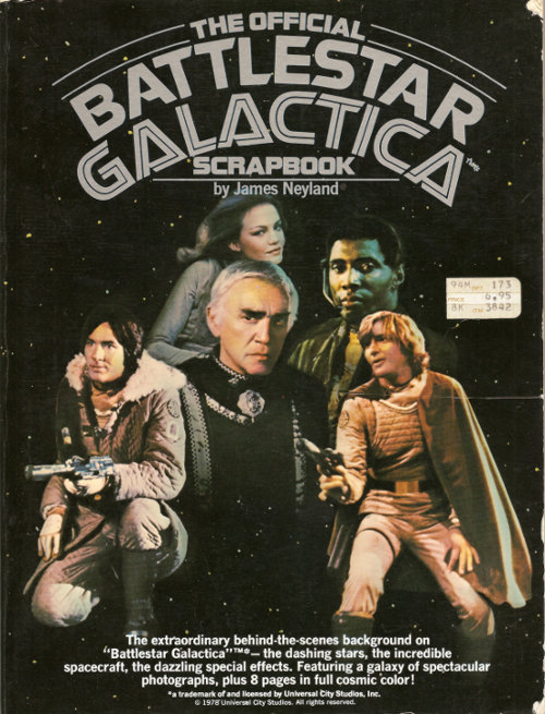 Scan of the front cover of The Official Battlestar Galactica Scrapbook
