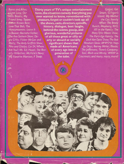 Back cover to The Great TV Sitcom Book