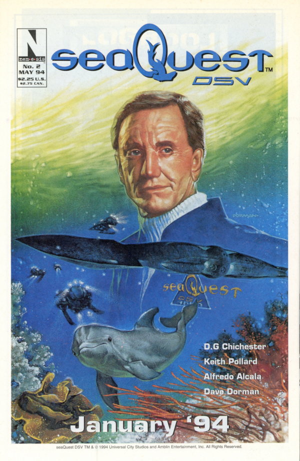 Scan of a page from seaQuest DSV #1 showing the cover artwork for issue #2.