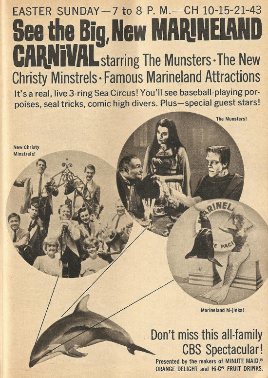 Advertisement for the Marineland Carnival on CBS