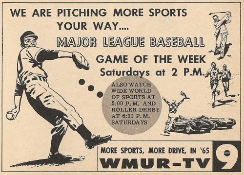 Advertisement for ABC's MLB Game of the Week on WMUR-TV (Channel 9)