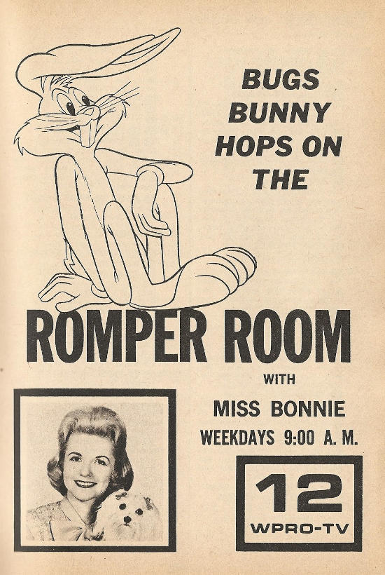 Advertisement for Romper Room on WPRO-TV (Channel 12)