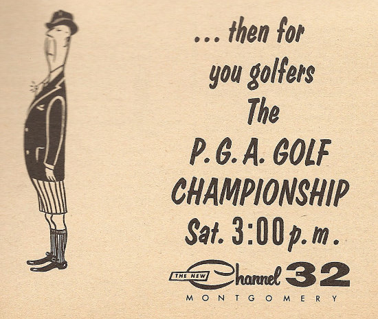 Advertisement for the PGA Golf Championship on WKAB-TV (Channel 32)