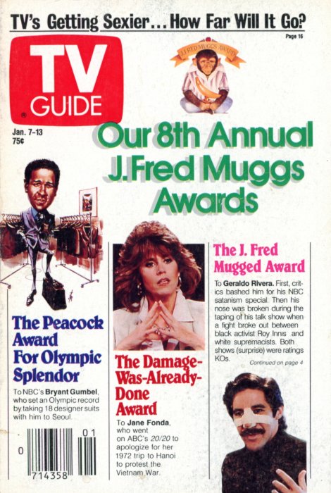 Scan of the front cover to the January 7th, 1989 issue of TV Guide magazine