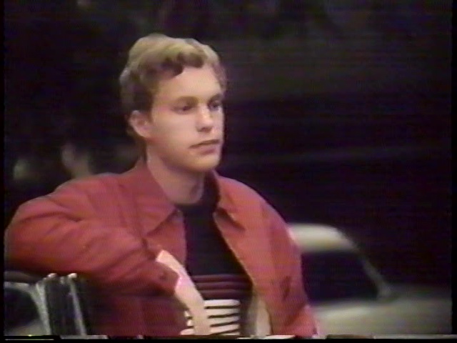 Still from the CBS telefilm Senior Year showing Gary Frank as Jeff Reed
