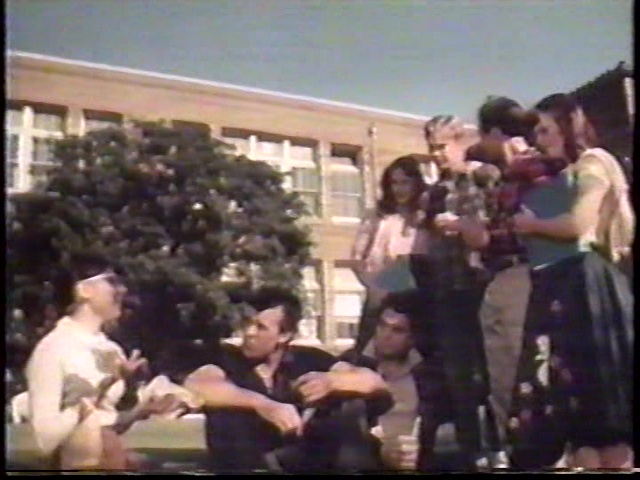 Still from the CBS telefilm Senior Year showing the gang