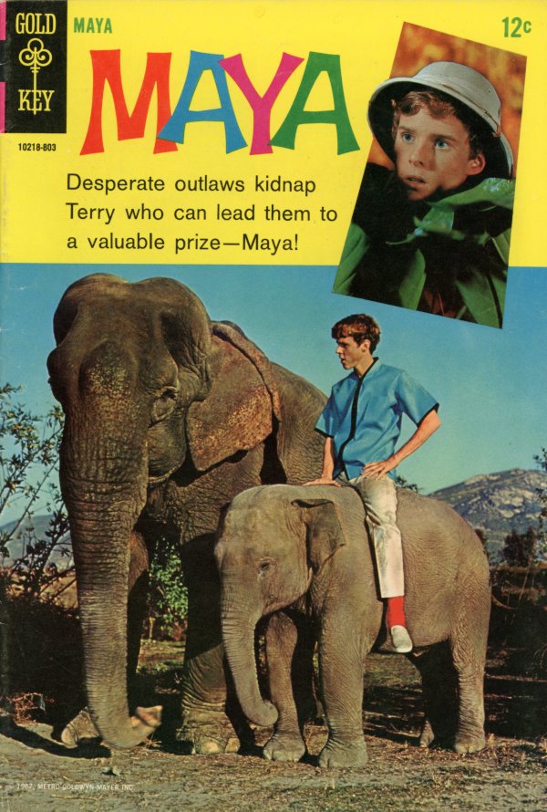 Scan of the front cover to the first and only issue of Gold Key's Maya comic book, from 1968.