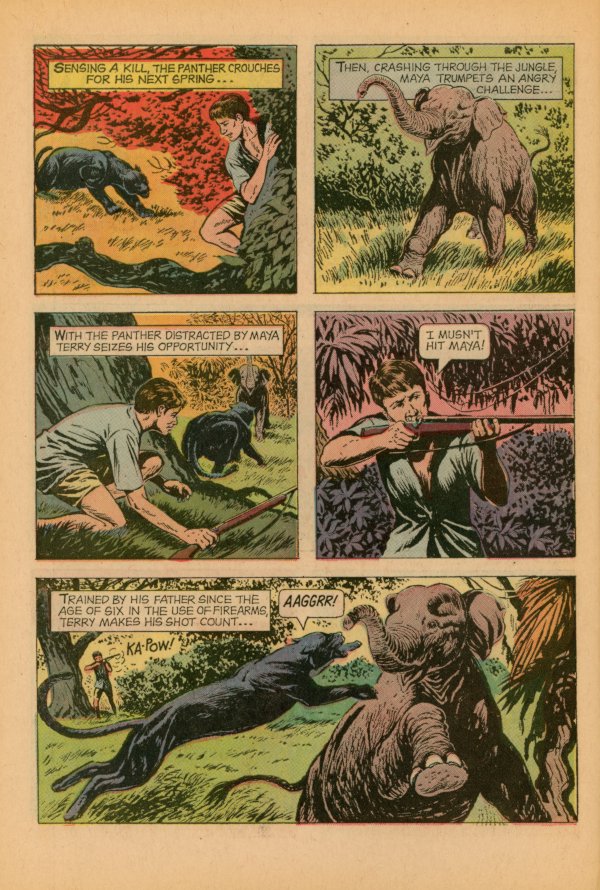 Scan of a page from the first and only issue of Gold Key's Maya comic book from 1968.