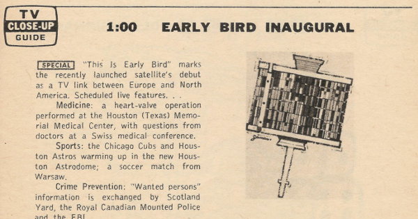 Partial scan of a TV Guide ad for This Is Early Bird.