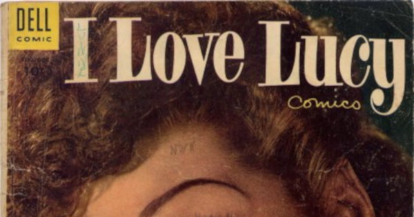 Partial scan from the cover of I Love Lucy Comics #3.