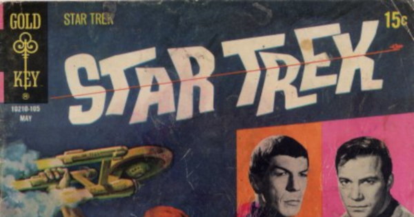 Partial scan from the front cover of the 10th issue of the Star Trek comic book.