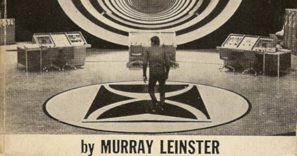 Partial scan of the front cover to The Time Tunnel by Murray Leinster.