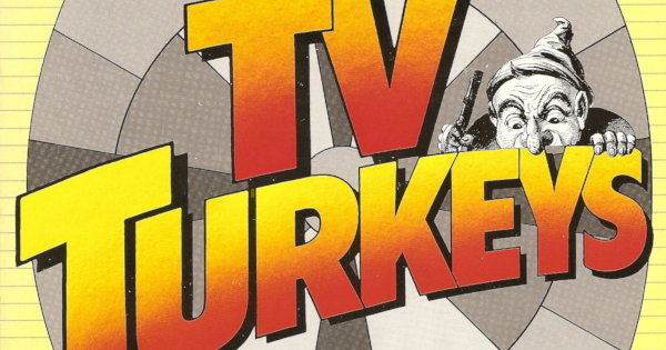 Partial scan of the front cover to TV Turkeys.