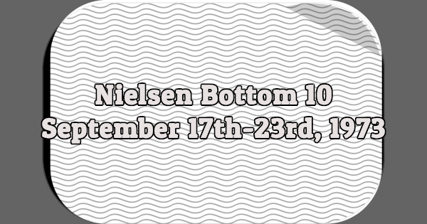 Nielsen Bottom 10, September 17th-23rd, 1973