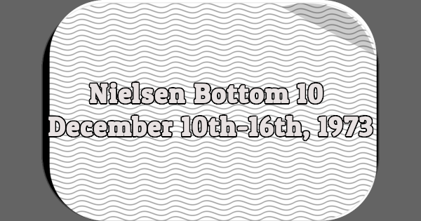 Nielsen Bottom 10, December 10th-16th, 1973