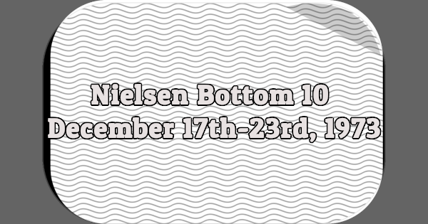Nielsen Bottom 10, December 17th-23rd, 1973
