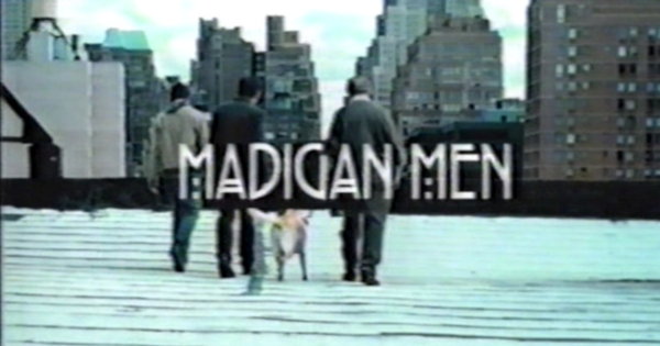Partial still from the opening credits to Madigan Men.