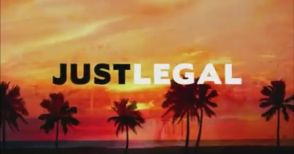 Partial still from the Just Legal opening credits.
