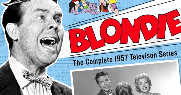 Partial cover art to the DVD release of Blondie (1957).