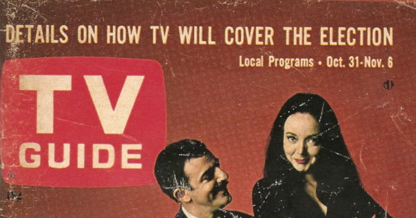 Partial scan of the front cover to the October 31st, 1964 issue of TV Guide.