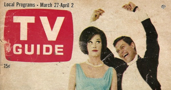 Partial scan of the front cover to the March 27th, 1965 issue of TV Guide.