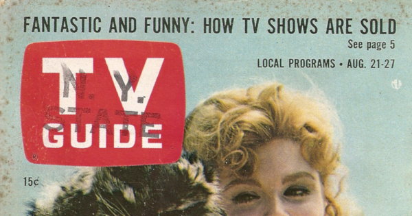 Partial scan of the front cover to the August 21st, 1965 issue of TV Guide.