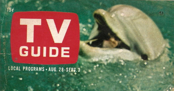 Partial scan of the front cover to the August 28th, 1965 issue of TV Guide.