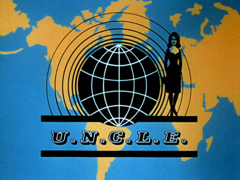 Screenshot from the opening credits to The Girl from U.N.C.L.E.