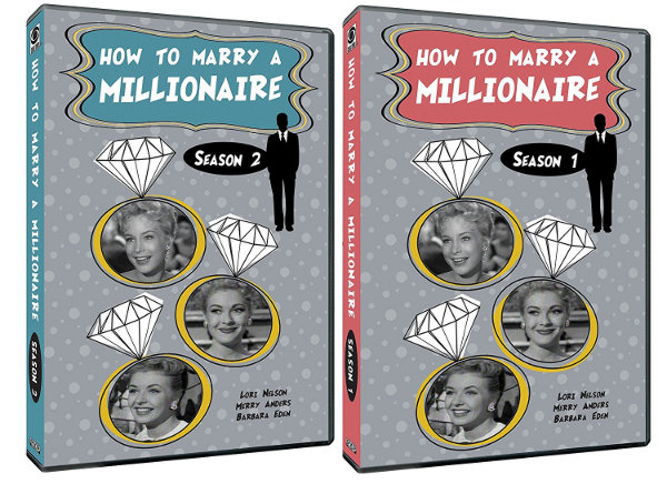 Color picture featuring DVD artwork for both seasons of How to Marry a Millionaire.