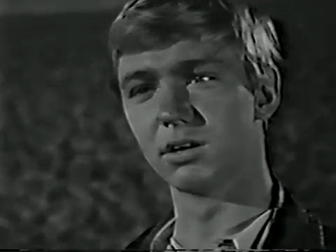 Black and white still from an episode of It's a Man's World showing Randy Boone as Vern Hodges.