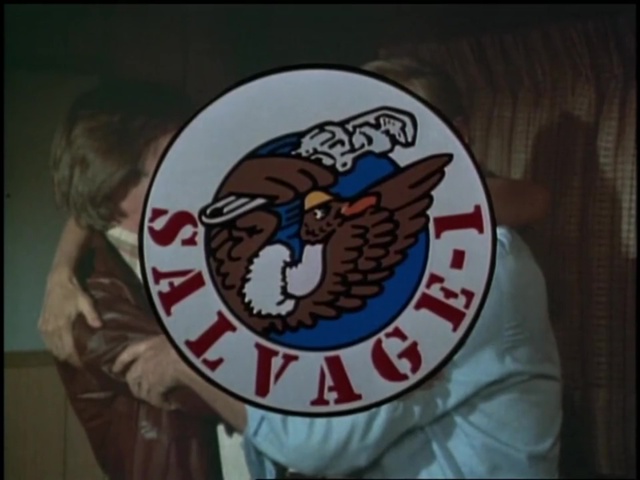 Still from the opening credits of Salvage-1 showing the title card.