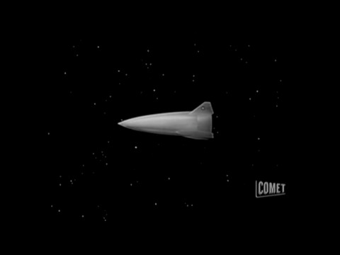 Black-and-white still from Men Into Space depicting the M-13 Spaceship
