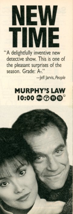 Scan of a TV Guide ad for Murphy's Law on ABC